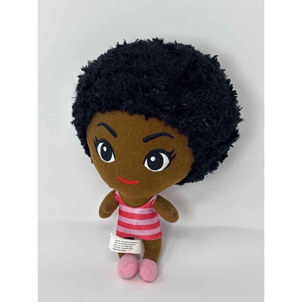 Barbie Small Plush Doll Black Afro Hair Pink Striped Dress 7.5 Inch 2021